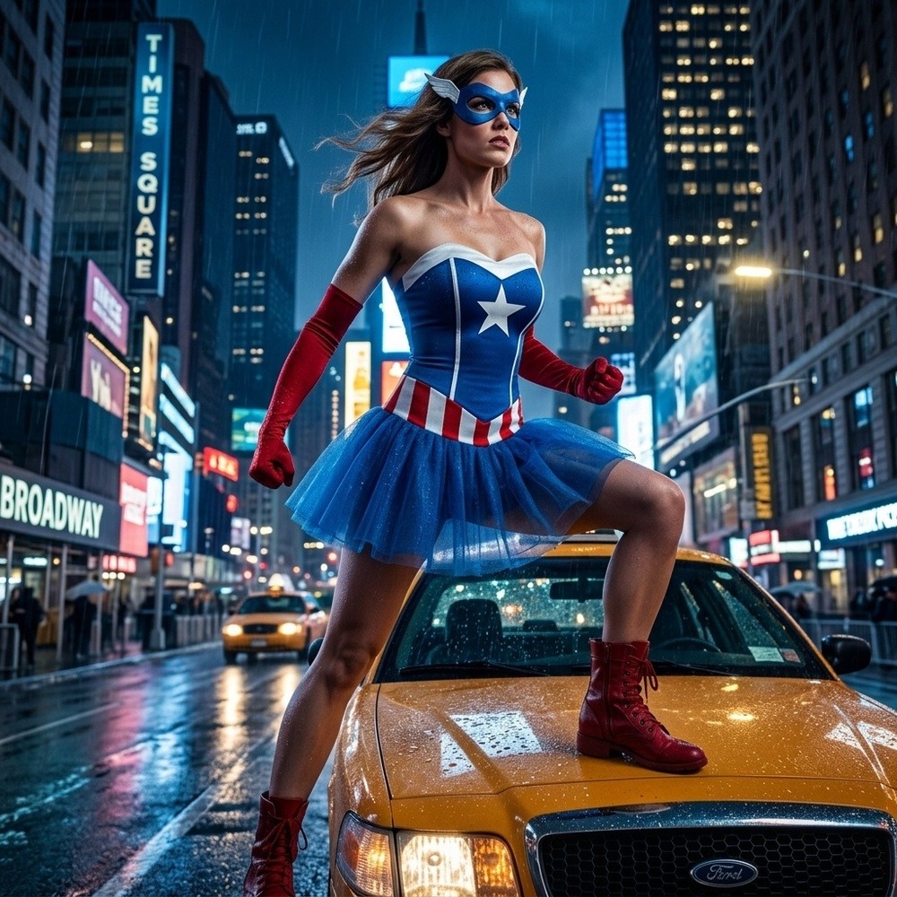 Marvel American Dream Costume Womens Small Rubies Superhero Dress Mask Gloves